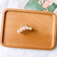 Korea's New Pearl Catch Clip Simple Large Back Head Hairpin Plate Hair Top Clip Wholesale Nihaojewelry sku image 1