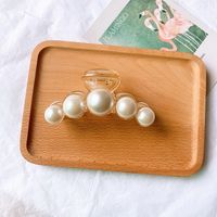 Korea's New Pearl Catch Clip Simple Large Back Head Hairpin Plate Hair Top Clip Wholesale Nihaojewelry sku image 5