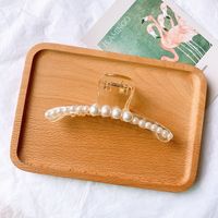 Korea's New Pearl Catch Clip Simple Large Back Head Hairpin Plate Hair Top Clip Wholesale Nihaojewelry sku image 4