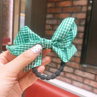Korean Side Clip Girl Sweet Hair Accessories Red Plaid Bow Hairpin Wholesale Nihaojewelry sku image 4