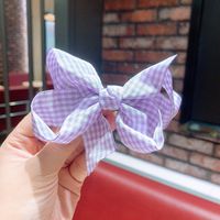 Korean Side Clip Girl Sweet Hair Accessories Red Plaid Bow Hairpin Wholesale Nihaojewelry sku image 9