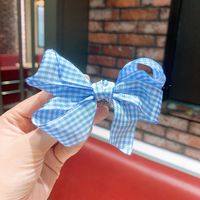 Korean Side Clip Girl Sweet Hair Accessories Red Plaid Bow Hairpin Wholesale Nihaojewelry sku image 10