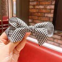 Korean Side Clip Girl Sweet Hair Accessories Red Plaid Bow Hairpin Wholesale Nihaojewelry sku image 11