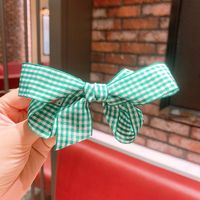 Korean Side Clip Girl Sweet Hair Accessories Red Plaid Bow Hairpin Wholesale Nihaojewelry sku image 12