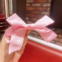 Korean Side Clip Girl Sweet Hair Accessories Red Plaid Bow Hairpin Wholesale Nihaojewelry sku image 13