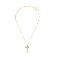 Long Sweater Chain Pearl Pendant Women Temperament Small Fresh Flower Necklace sku image 2