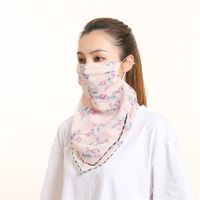 Sunshade Summer Anti-ultraviolet Chiffon Veil Mask Neck Guard Breathable Mask Wholesale Nihaojewelry sku image 30