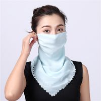 Summer Sunscreen Mask Neck Guard Breathable Sunshade Summer Uv Protection Chiffon Veil Wholesale Nihaojewelry sku image 10