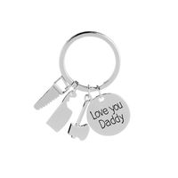 Keychain Father's Day Gift Love You Daddy Tool Saw Axe Hammer Keychain Wholesale Nihaojewelry sku image 1