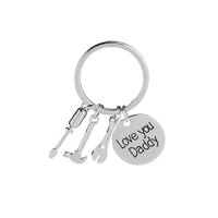 Keychain Father's Day Gift Love You Daddy Tool Saw Axe Hammer Keychain Wholesale Nihaojewelry sku image 2