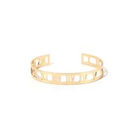 Roman Numeral Open Bracelet Fashion Style Women's Gold Hollow Geometric Irregular Bracelet Jewelry Wholesale Nihaojewelry sku image 1