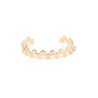 Roman Numeral Open Bracelet Fashion Style Women's Gold Hollow Geometric Irregular Bracelet Jewelry Wholesale Nihaojewelry sku image 7