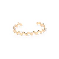 Roman Numeral Open Bracelet Fashion Style Women's Gold Hollow Geometric Irregular Bracelet Jewelry Wholesale Nihaojewelry sku image 9