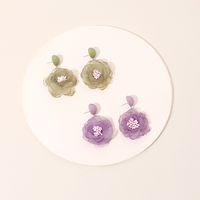 Hot Style Handmade Lace Flower Earrings New Simple And Fashionable Mesh Petal Earrings Wholesale Nihaojewelry main image 1