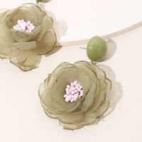 Hot Style Handmade Lace Flower Earrings New Simple And Fashionable Mesh Petal Earrings Wholesale Nihaojewelry main image 4