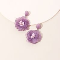 Hot Style Handmade Lace Flower Earrings New Simple And Fashionable Mesh Petal Earrings Wholesale Nihaojewelry main image 5