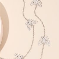 Butterfly Pendant Necklace Simple Double Layer Small Fresh Clavicle Chain main image 5