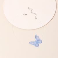 Transparent Fish Line Butterfly Collar Simple Lace Fairy Clavicle Necklace Fashion Women Chocker Necklace main image 4