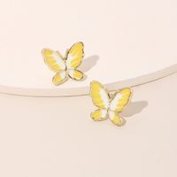 Simple Two-color Butterfly 925 Silver Needle Earrings Korean Trendy Earrings Wholesale Nihaojewelry main image 5