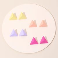 New Style Purple Geometric Triangle Earrings Summer Bright Temperament Earrings Wholesale Nihaojewelry main image 2