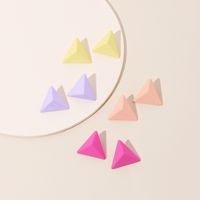New Style Purple Geometric Triangle Earrings Summer Bright Temperament Earrings Wholesale Nihaojewelry main image 6
