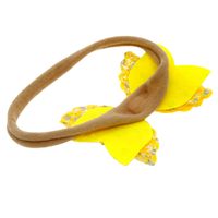 Children's Three-layer Bow Headband Baby Elastic Headband Sequins Bowknot Nylon Head Rope Colored Hair Band main image 6