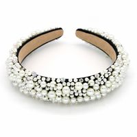 Creative Pearl Ladies Headband Handmade Pearl Diamond Headband Nihaojewelry main image 4