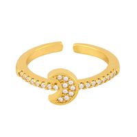 Fashion Wild Simple Diamond Zircon Cross Ring Moon Ring Hot Nihaojewelry main image 6