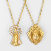 Pope Crown Cross Necklace Ladies Fashion New Popular Pendant Necklace Wholesale Nihaojewelry main image 2