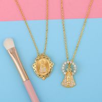 Pope Crown Cross Necklace Ladies Fashion New Popular Pendant Necklace Wholesale Nihaojewelry main image 6