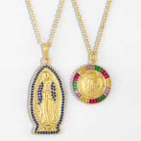 Heißer Verkauf Jungfrau Maria Halskette Anhänger Frauen Europäische Und Amerikanische Mode Neue Produkte Accessoires Notre Dame Anhänger Nkr14 main image 1