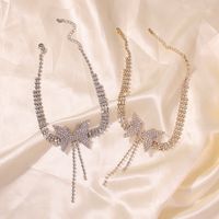 Fashion Full Diamond Bow Short Necklace Fashion Trend Choker Necklace Jewelry Hot Sale Wholesale Nihaojewelry main image 6