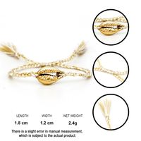 Popular Beach Style Ladies Natural Shell Gold-plated Tassel Bracelet Wholesale Nihaojewelry main image 4