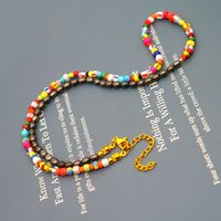 Ethnic Style Rainbow Beads Pearls Natural Pearl Necklace Bohemian Beach Style Necklace Wholesale Nihaojewelry main image 5