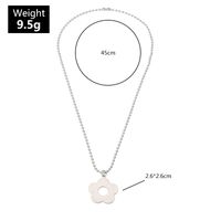 Jewelry Small Flower Necklace Soil Cool Hip-hop Flower Pendant Bead Chain Clavicle Chain Wholesale Nihaojewelry main image 6