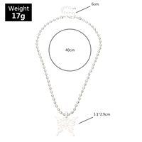 Jewelry Metal Round Bead Chain Choker Butterfly Necklace Wholesale Nihaojewelry main image 6