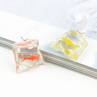New Jewelry Imitation Natural Stone Transparent Water Bag Pendant Accessories Retro Resin Fish Pendant Wholesale Nihaojewelry main image 3