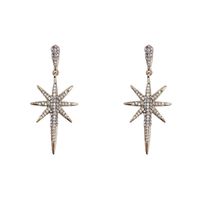 Korean Fashion Wild Zircon Pearl Snowflake Star Earrings Trend Silver Needle Earrings Exquisite Earrings Nihaojewelry main image 6