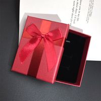 Korean Jewelry Box Fashion Simple Packaging Box All-match Small Bow Box Gift Box Women Jewelry Box Nihaojewelry main image 5