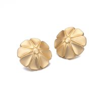 New S925 Silver Needle Earrings Alloy Geometric Round Flower Earrings Wholesale Nihaojewelry main image 3