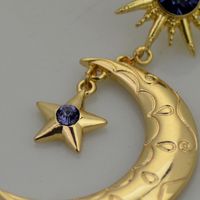Hot Selling Earrings Fashion Purple Earrings Alloy Diamond Star Moon Earrings Wholesale Nihaojewelry main image 5