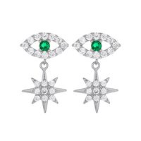 Fashion Exquisite Trend Demon Eye Earrings Snowflake Diamond Stud Earrings Star Short Earrings Nihaojewelry main image 6
