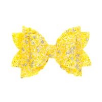 Girls Three-tier Bow-knot Hairpin Children's Sequined Bow-knot Edging Clip Colored Hair Clips Wholesale sku image 1