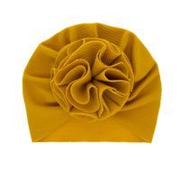 Fashion Children's Hats Baby Pure Color Pullover Caps Handmade Big Flower Tire Caps 12 Colors Wholesale Nihaojewelry sku image 1