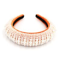 Baroque Headband Fashion Hair Accessories Headband Handmade Pearl Metal Catwalk Street Shooting Hairband Ci Nihaojewelry sku image 2