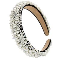 Creative Pearl Ladies Headband Handmade Pearl Diamond Headband Nihaojewelry sku image 1