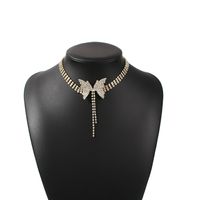 Fashion Full Diamond Bow Short Necklace Fashion Trend Choker Necklace Jewelry Hot Sale Wholesale Nihaojewelry sku image 1