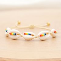 Rainbow Beads Woven Small Bracelet Beach Natural Shell Handmade Small Jewelry Wholesale Nihaojewelry sku image 3