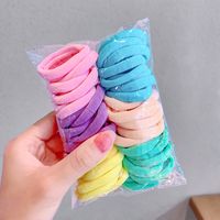 Korean Candy Color Towel Hair Ring Combination Set Simple And Versatile Rubber Band Hair Headdress Wholesale Nihaojewelry sku image 3