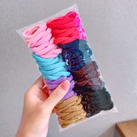 Korean Candy Color Towel Hair Ring Combination Set Simple And Versatile Rubber Band Hair Headdress Wholesale Nihaojewelry sku image 7